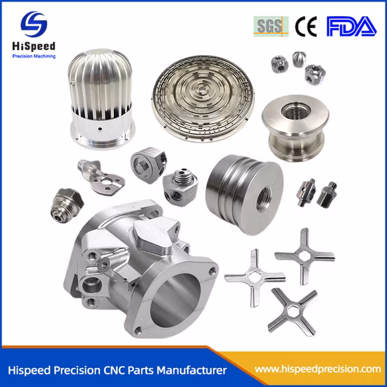 Torno CNC que procesa piezas de aluminio de acero inoxidable de cinco ejes personalizadas